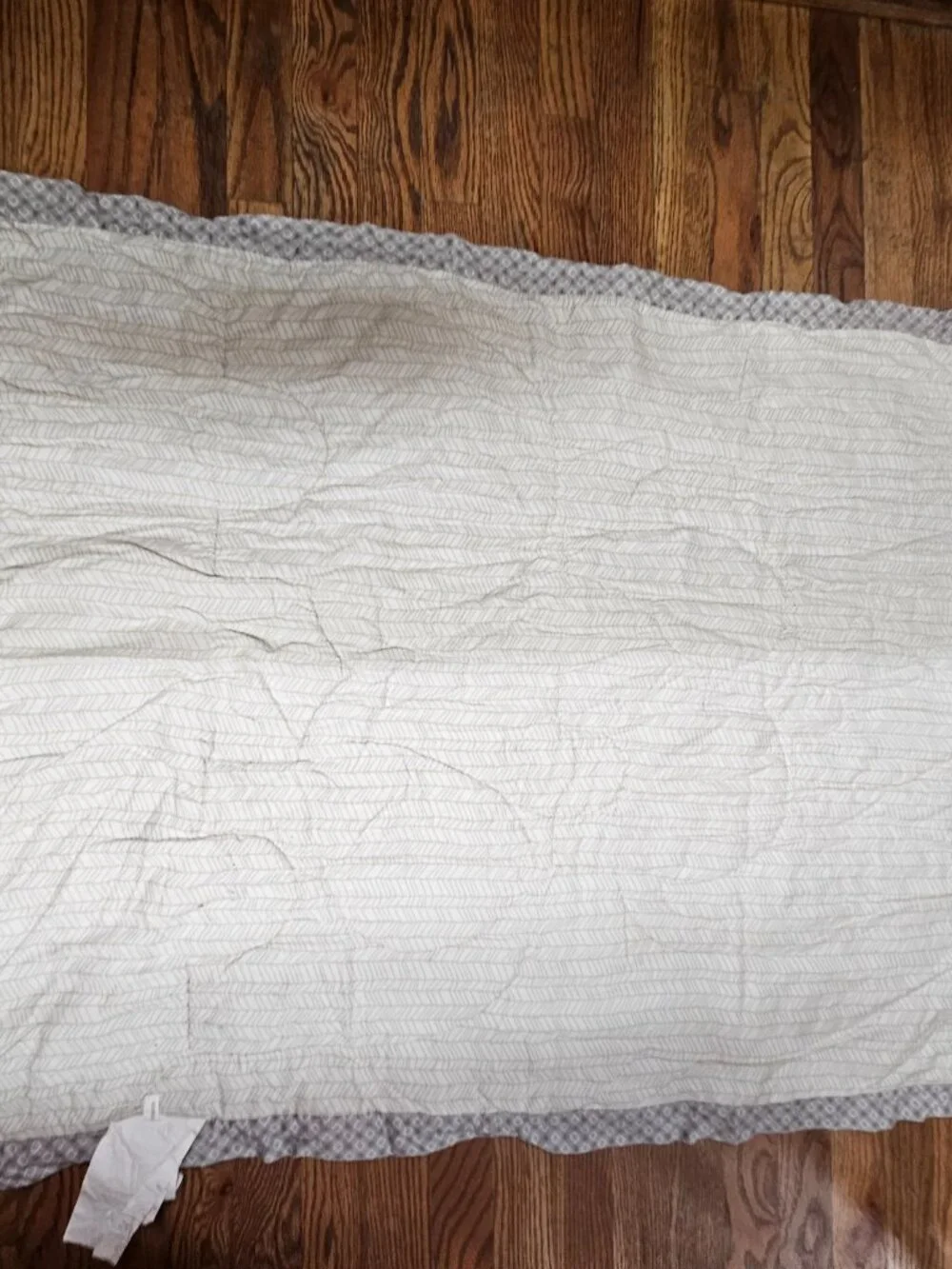 Baby Blanket Lolli Living Naturi Gray White Elephant Applique Cotton 2016